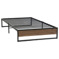 Load image into Gallery viewer, Artiss Metal Bed Frame Single Size Mattress Base Platform Wooden Black OSLO