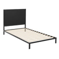 Load image into Gallery viewer, Artiss Bed Frame Metal Bed Base with Charcoal Fabric Headboard King Single PADA