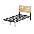 Load image into Gallery viewer, Artiss Bed Frame Metal Bed Base King Single Size Platform Foundation Black PAULA