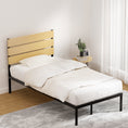 Load image into Gallery viewer, Artiss Bed Frame Metal Bed Base King Single Size Platform Foundation Black PAULA