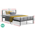 Load image into Gallery viewer, Artiss Metal Bed Frame King Single Size Platform Foundation Mattress Base SOL