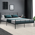 Load image into Gallery viewer, Artiss Metal Bed Frame Queen Size Platform Foundation Mattress Base SOL Black