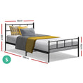 Load image into Gallery viewer, Artiss Metal Bed Frame Single Size Platform Foundation Mattress Base SOL Black