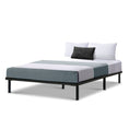 Load image into Gallery viewer, Artiss Metal Bed Frame Double Size Mattress Base Platform Wooden Black TED