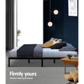 Load image into Gallery viewer, Artiss Metal Bed Frame Double Size Mattress Base Platform Wooden Black TED
