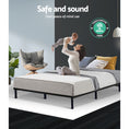 Load image into Gallery viewer, Artiss Metal Bed Frame Double Size Mattress Base Platform Wooden Black TED