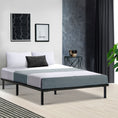 Load image into Gallery viewer, Artiss Metal Bed Frame Double Size Mattress Base Platform Wooden Black TED
