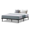Load image into Gallery viewer, Artiss Metal Bed Frame Queen Size Bed Base Platform Foundation Wooden Black TED