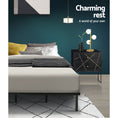 Load image into Gallery viewer, Artiss Metal Bed Frame Queen Size Bed Base Platform Foundation Wooden Black TED
