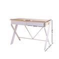 Load image into Gallery viewer, Emily Metal Desk with Drawer - White with Oak Top