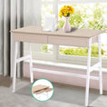 Load image into Gallery viewer, Artiss Metal Desk with Drawer - White with Oak Top