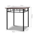 Load image into Gallery viewer, Artiss Metal Table and Chairs - Walnut & Black