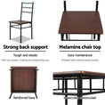 Load image into Gallery viewer, Artiss Metal Table and Chairs - Walnut & Black