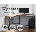 Load image into Gallery viewer, Artiss Corner Computer Desk L-Shaped Student Home Office Study Table Brown