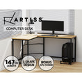 Load image into Gallery viewer, Artiss Corner Computer Desk L-Shaped Student Home Office Study Table Oak