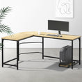 Load image into Gallery viewer, Artiss Corner Computer Desk L-Shaped Student Home Office Study Table Oak