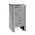 Load image into Gallery viewer, Artiss Mirrored Bedside Tables Drawers Crystal Chest Nightstand Glass Grey
