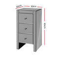 Load image into Gallery viewer, Artiss Mirrored Bedside Tables Drawers Crystal Chest Nightstand Glass Grey