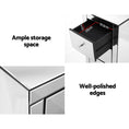 Load image into Gallery viewer, Artiss Mirrored Bedside table Drawers Furniture Mirror Glass Quenn Silver