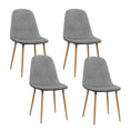 Load image into Gallery viewer, Artiss Set of 4 Adamas Fabric Dining Chairs - Light Grey