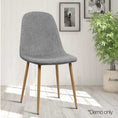 Load image into Gallery viewer, Artiss Set of 4 Adamas Fabric Dining Chairs - Light Grey