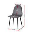 Load image into Gallery viewer, 4 X Artiss Dining Chairs Dark Grey