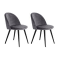 Load image into Gallery viewer, Artiss Set of 2 Velvet Modern Dining Chair - Dark Grey