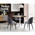 Load image into Gallery viewer, Artiss Set of 2 Velvet Modern Dining Chair - Dark Grey