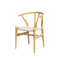 Load image into Gallery viewer, Artiss Wishbone Dining Chairs Ratter Seat Solid Wood Frame Cafe Lounge Chair