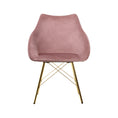 Load image into Gallery viewer, Emily Set of 2 Valisa Dining Chairs Kitchen Chairs Upholstered Velvet Pink