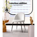 Load image into Gallery viewer, Artiss Dining Chairs Accent Chairs Armchair Kitchen Sherpa Boucle Chair White