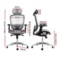 Load image into Gallery viewer, Artiss Office Chair Gaming Chair Computer Chairs Mesh Net Seating Grey