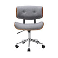 Load image into Gallery viewer, Artiss Wooden Fabric Office Chair Grey