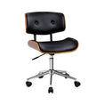 Load image into Gallery viewer, Artiss Wooden Office Chair Black Leather