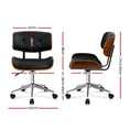 Load image into Gallery viewer, Artiss Wooden Office Chair Black Leather