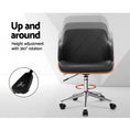 Load image into Gallery viewer, Artiss Wooden Office Chair Computer PU Leather Desk Chairs Executive Black Wood