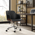 Load image into Gallery viewer, Artiss Wooden Office Chair Computer PU Leather Desk Chairs Executive Black Wood