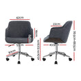 Load image into Gallery viewer, Artiss Wooden Office Chair Computer Gaming Chairs Executive Fabric Grey