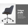 Load image into Gallery viewer, Artiss Wooden Office Chair Computer Gaming Chairs Executive Fabric Grey