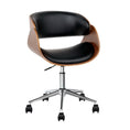 Load image into Gallery viewer, Artiss Office Chair Wooden and Leather Black