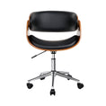Load image into Gallery viewer, Artiss Office Chair Wooden and Leather Black