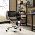 Load image into Gallery viewer, Artiss Office Chair Wooden and Leather Black