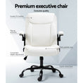 Load image into Gallery viewer, Artiss Office Chair Leather Computer Executive Chairs Gaming Study Desk White