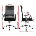 Load image into Gallery viewer, PU Leather Mesh High Back Office Chair - Black