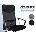 Load image into Gallery viewer, PU Leather Mesh High Back Office Chair - Black