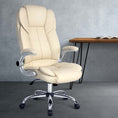 Load image into Gallery viewer, Artiss Kea Executive Office Chair Leather Beige