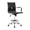 Load image into Gallery viewer, Artiss Office Chair Veer Drafting Stool Mesh Chairs Armrest Standing Desk Black
