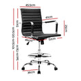 Load image into Gallery viewer, Artiss Office Chair Veer Drafting Stool Mesh Chairs Armrest Standing Desk Black