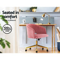 Load image into Gallery viewer, Velvet Office Chair Executive Computer Chair Adjustable Armchair Work Study Pink