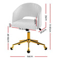 Load image into Gallery viewer, Velvet Office Chair Fabric Computer Chairs Armchair Vintage Work Study Home White